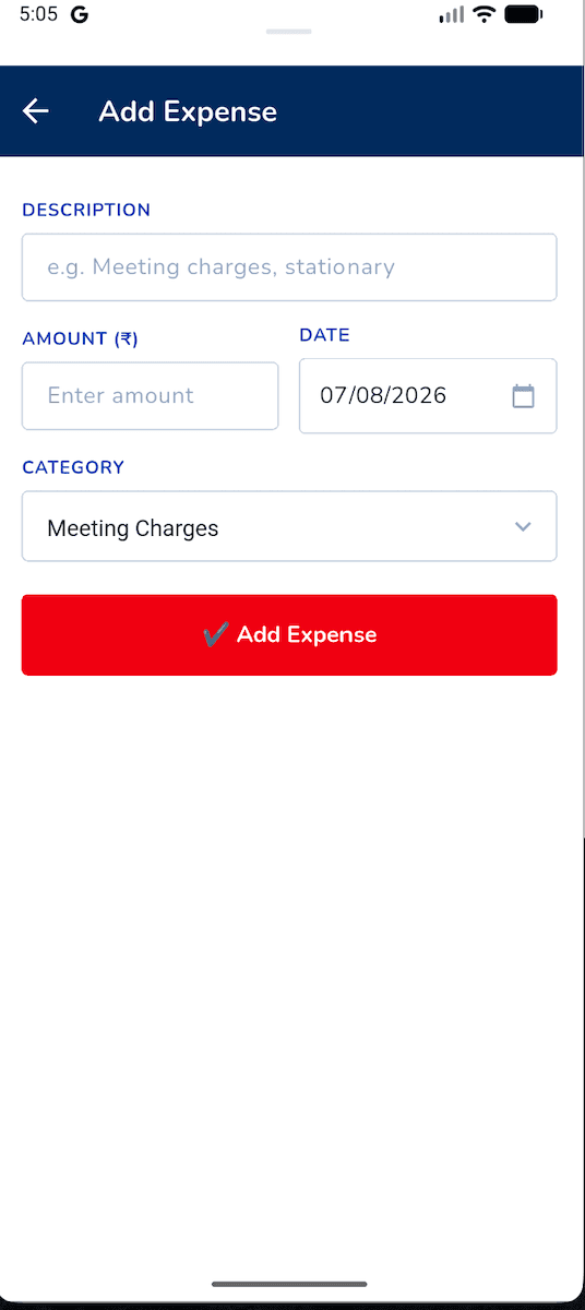 SanghaNidhi Member Dividend Screen