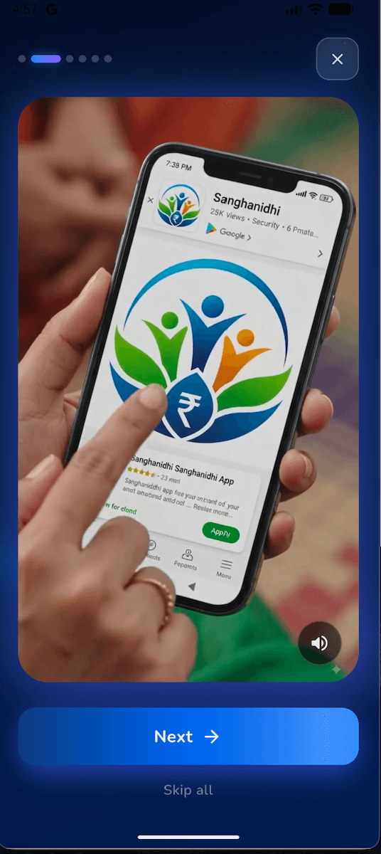 SanghaNidhi App Dashboard