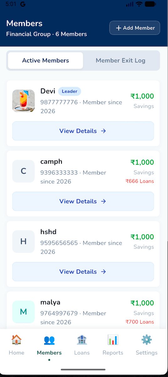 SanghaNidhi App Settings & Language