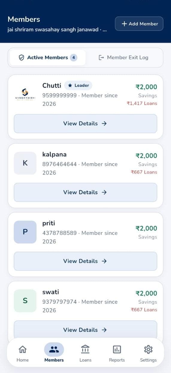 SanghaNidhi App Settings & Language