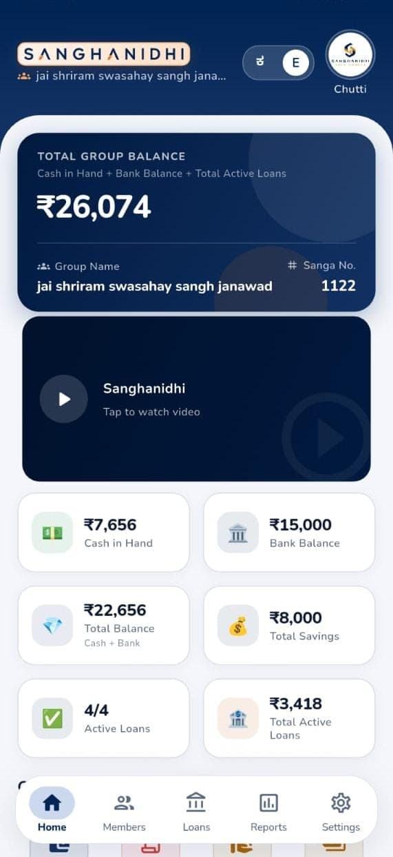 SanghaNidhi Leader Real-Time Overview